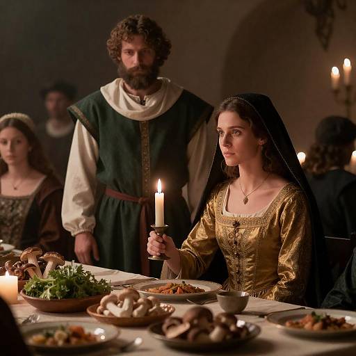 Candlelit Medieval Feast with Noble Couple
