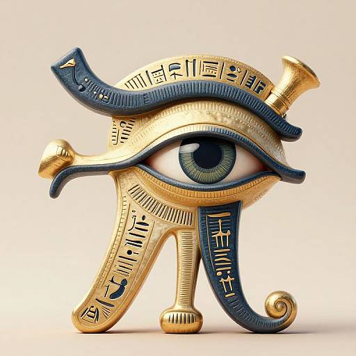 Digital art of a gold and blue measuring tape-themed creature with a single eye, standing on four legs, against a white background.