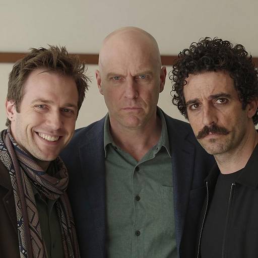 Three Men Close-Up Portrait