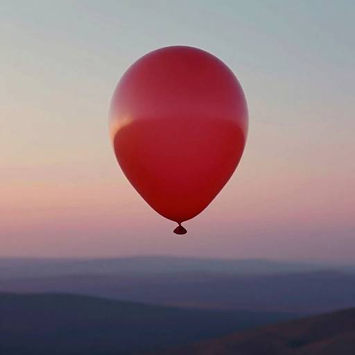Surreal Red Balloon Bug's-Eye View