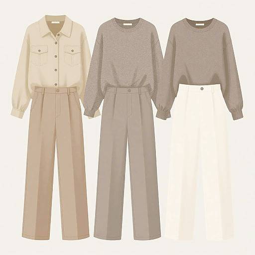 Neutral Toned Elegant Fashion Illustration