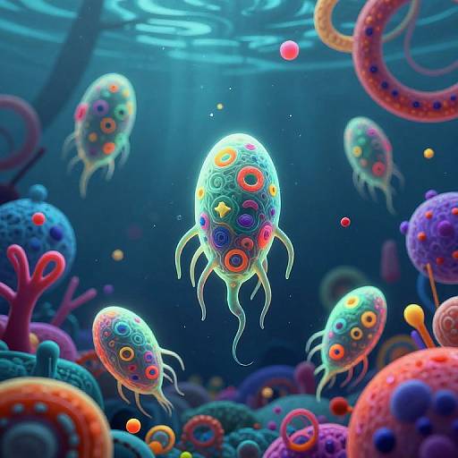 Neon Surreal Prokaryotic Lifeforms