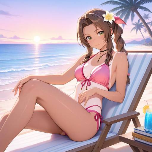 Aerith Gainsborough at the Beach