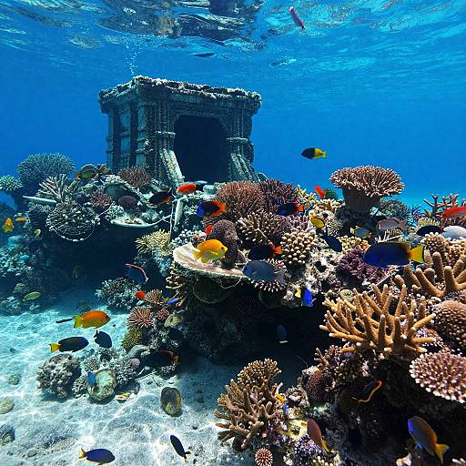 Vibrant Underwater Coral Reef Scene
