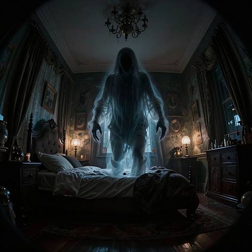 Terrifying Shadow Figure in Bedroom