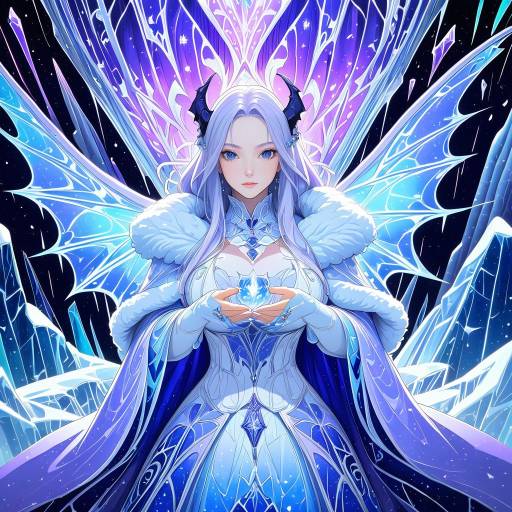 Elegant Mage in a Luminous Tundra