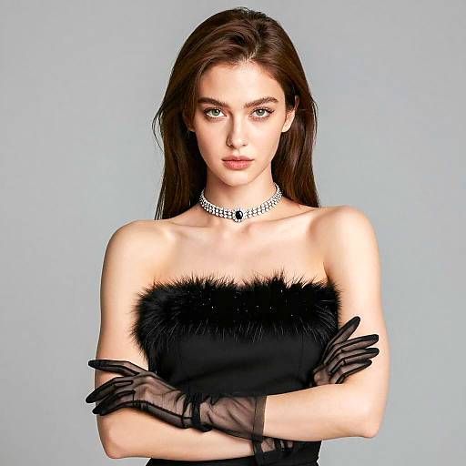 Elegant Portrait of a Woman in Black