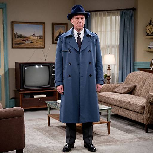 Invisible Man in 1960s Sitcom Room