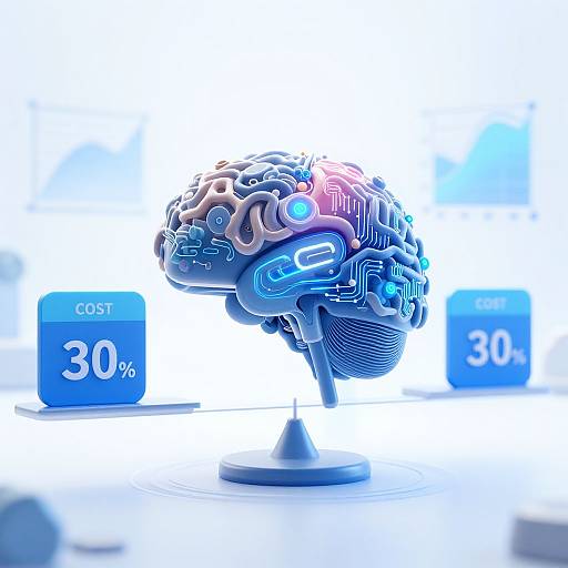 AI Cost Balance Digital Art