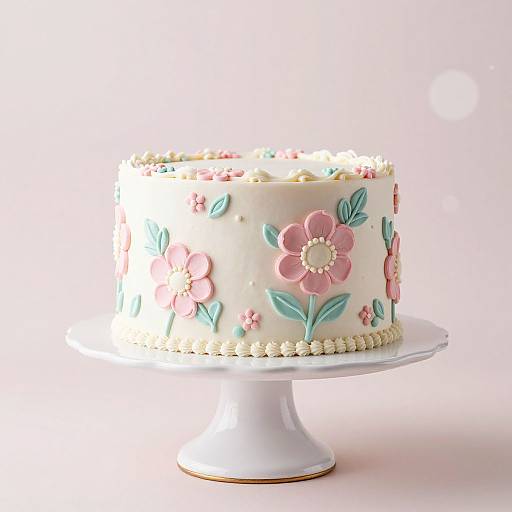 Elegant Floral Icing Cake Design