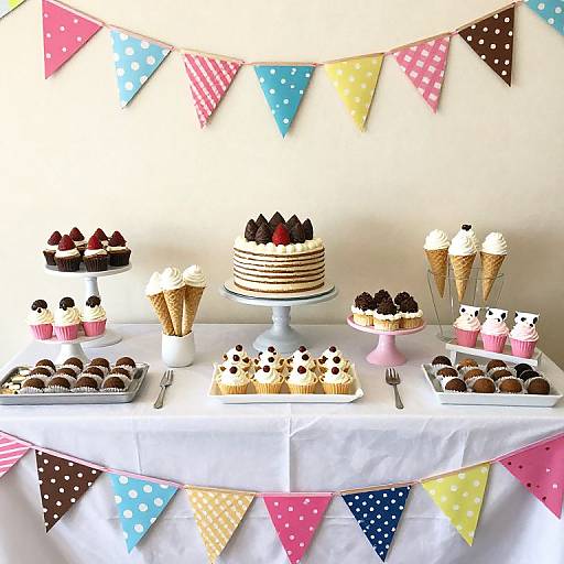 Festive Ice Cream Party Setup