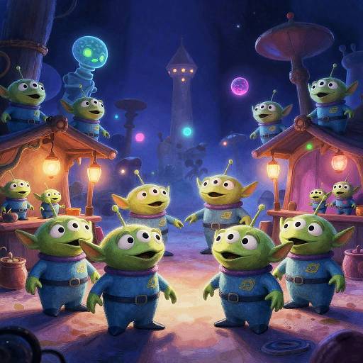 Bioluminescent Alien Bazaar Character Design