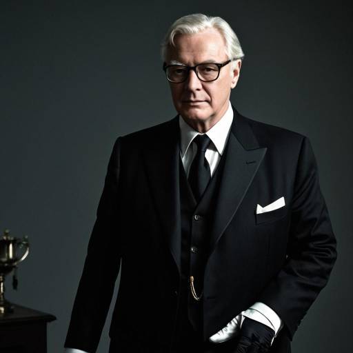 Refined Elderly Butler in Dark Tailored Suit