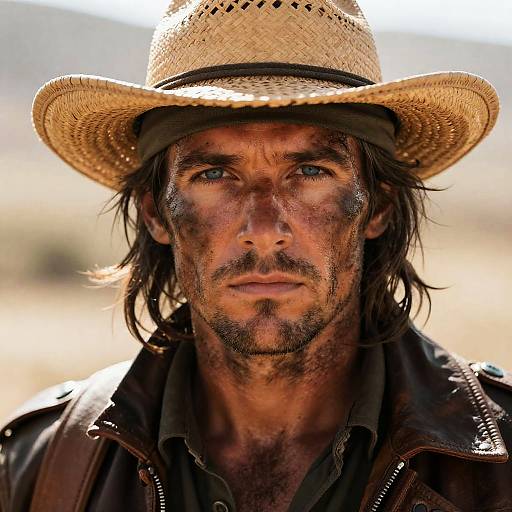 Intense Portrait of a Rugged Man