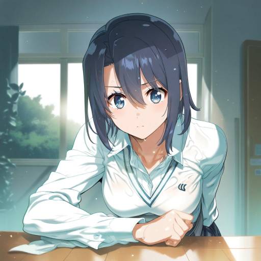 Illustration of Adachi sakura, adachi to shimamura in the style of Satou shouji