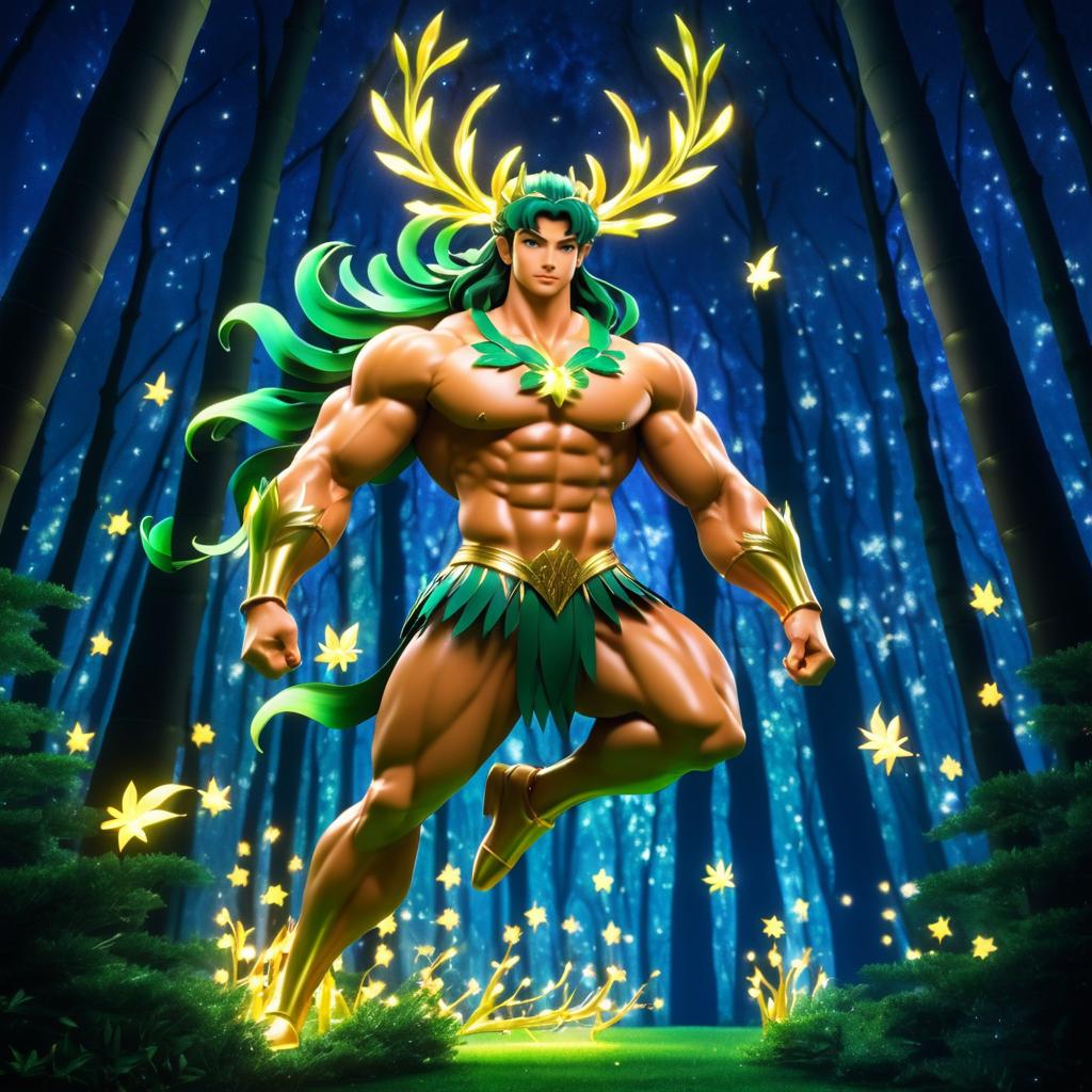 Majestic Centaur Soaring Over Enchanted Forest