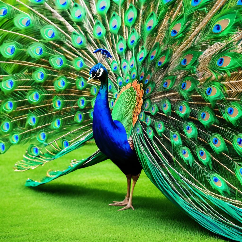 Elegant Peacock Dances in Indian Flag