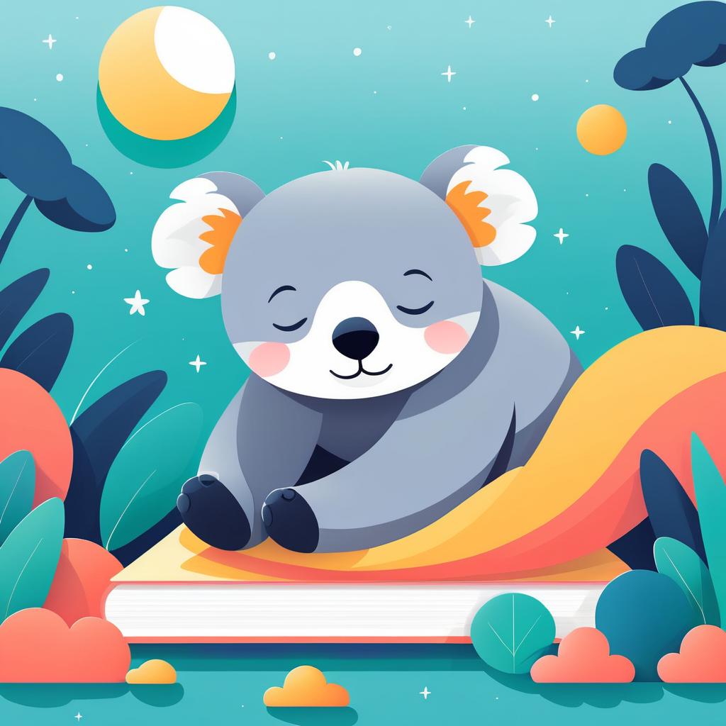 Cute Koala Illustration for Book Cover