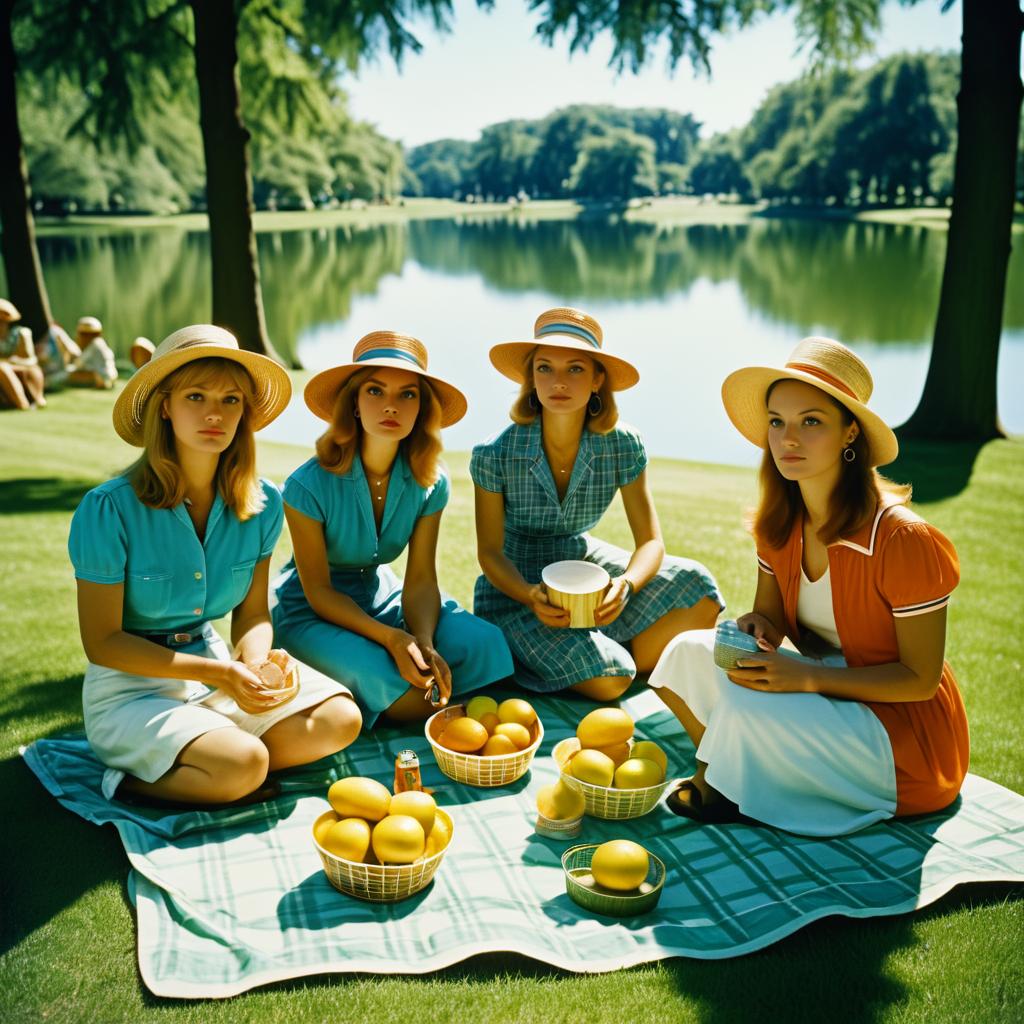 1960s Picnic Fashion Street Photography