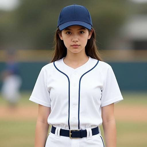 Vintage Baseball Girl in Costume