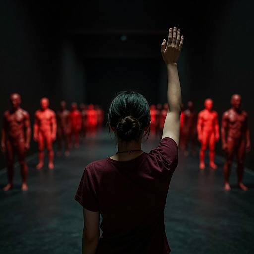 Mysterious Figure in Dark Tunnel