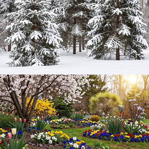 Seasonal Landscapes: Winter and Spring