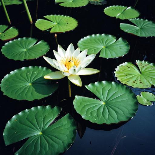 Serene Wildlife with Glowing Lotus and Duck