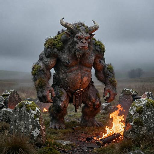 Intimidating Troll Guarding Stone Circle