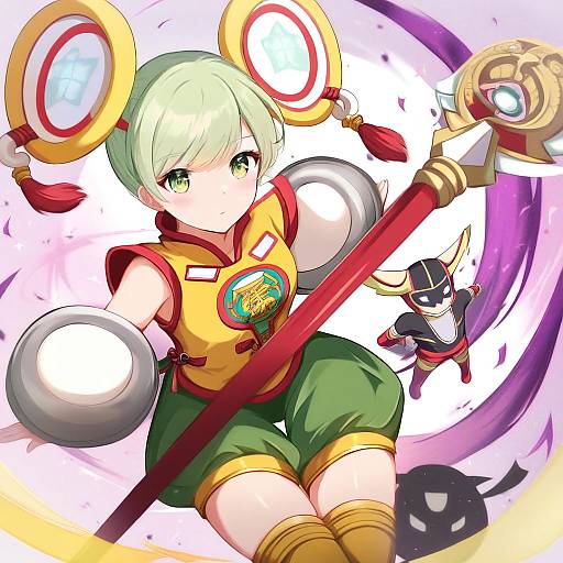 Illustration of Dragon kid, tiger & bunny in the style of Hosizora mikoto