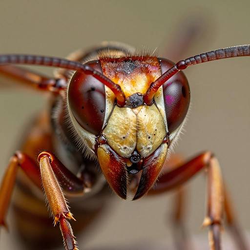 Incredible Macro Close-Up of Hornet Face