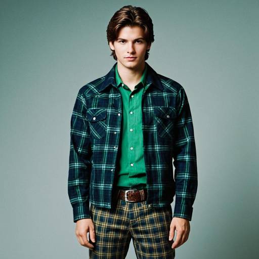 Young Man Wearing Plaid Jacket and Pants