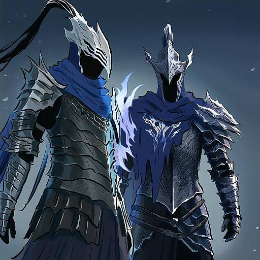 Illustration of Artorias the abysswalker, dark souls (series) in the style of Xinzoruo