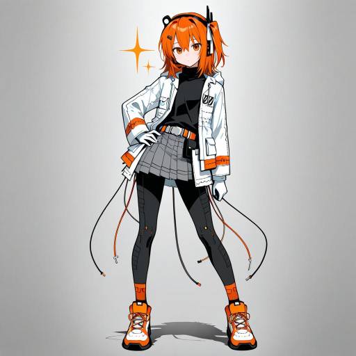 Futuristic Android Girl in Desert
