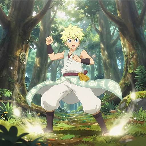 Anime Magical Forest Warrior