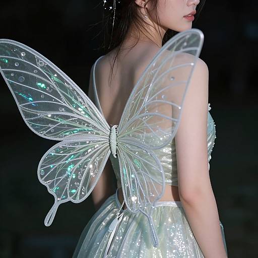 Enchanting Night Fairy Costume Close-Up