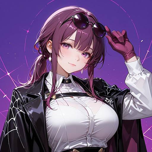 Anime Style Mature Woman with Sunglasses