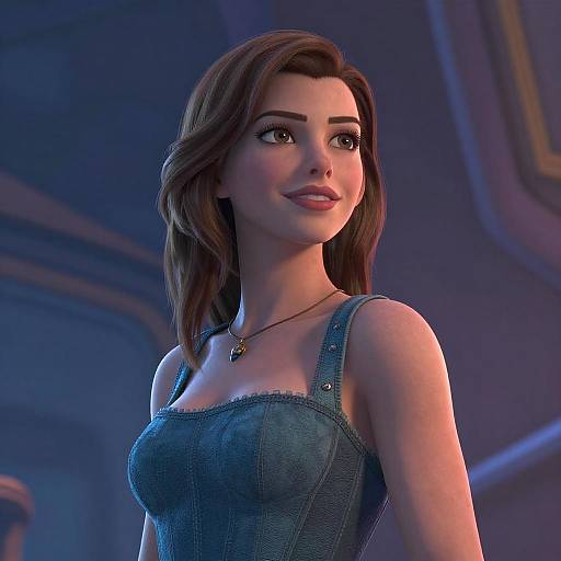 Low Angle Stylized Anne Hathaway Portrait