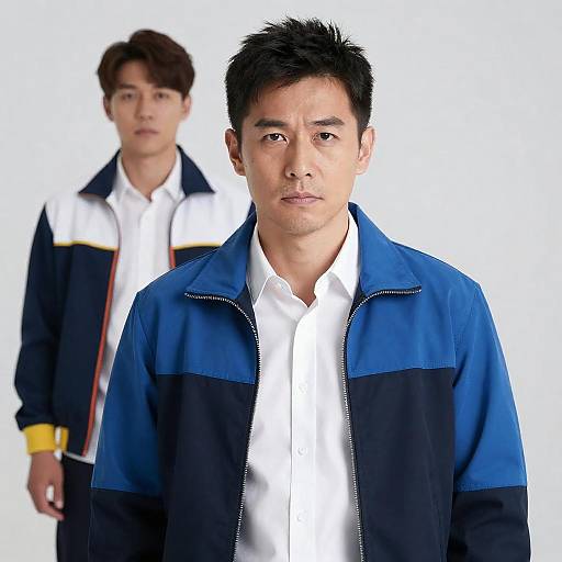 Intense Portrait of Two Asian Men