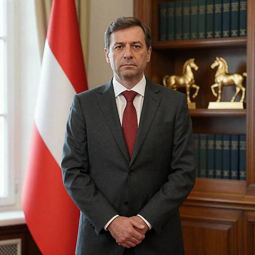 Serious Middle-Aged Man in Suit