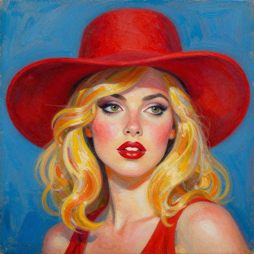 Red Hat Pride Vibrant Oil Portrait