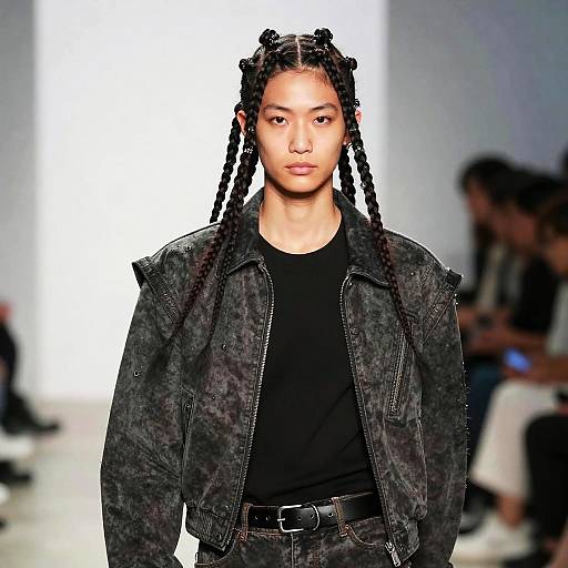 Bubble Braid Urban Fashion Editorial