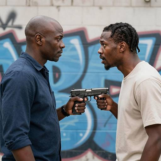 Tense Confrontation Between Two Men