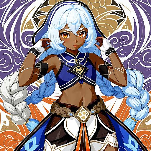 Illustration of Mualani (genshin impact), genshin impact in the style of Sankuro (agoitei)