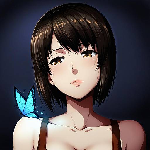 Illustration of Amakura mio, fatal frame in the style of Yamiochi umekichi