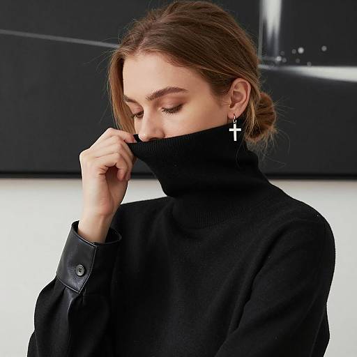 Stylish Woman with Abstract Background