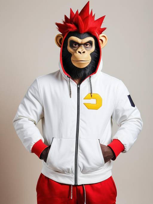 Man Wearing Spike Ape Escape Costume