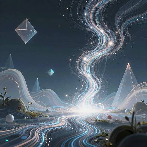 Ethereal AI-Powered Digital Landscape