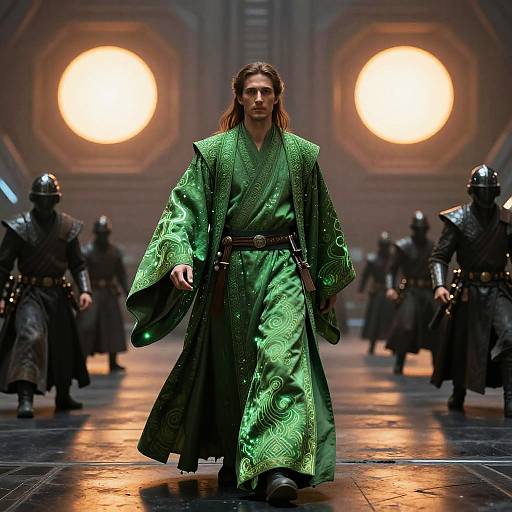 Green Jedi Robes in Galactic Battle
