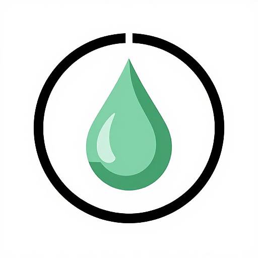 Hyper-Realistic Water Drop DNA Logo