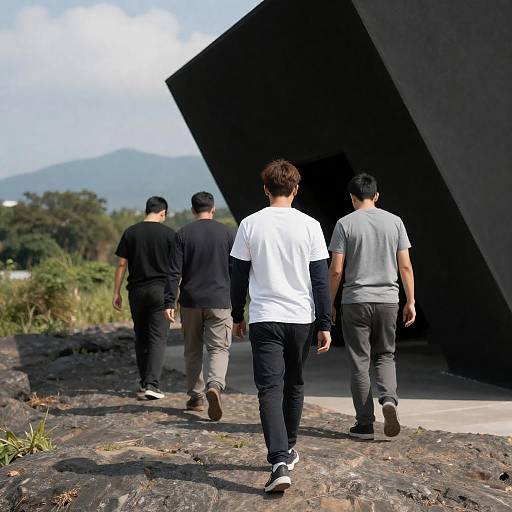 Group Walking Near Geometric Structure